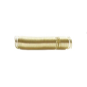 Aluminiumdraht Ø 2mm Spirale/Gedreht - 5m auf ca. 12cm - Farbe Gold Hell