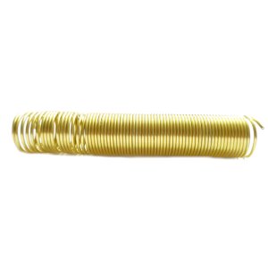 Aluminiumdraht Ø 2mm Spirale/Gedreht - 12m auf ca. 29cm - Farbe Gold