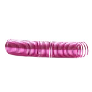 Aluminiumdraht Ø 2mm Spirale/Gedreht - 12m auf ca. 29cm - Farbe Pink