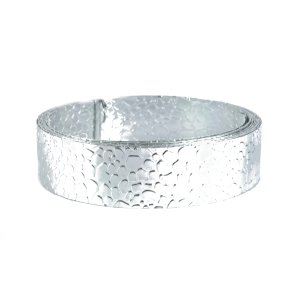Aluminiumdraht Ø 15mm Flach - Steinoptik - 5m / Farbe Silber