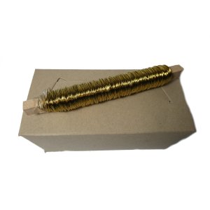 Eisenlackdraht 10x 0,5mm - 100gr. Holzstab - Farbe / Gold/Messing