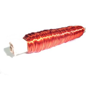 Eisenlackdraht 0,5mm - 100gr. Holzstab - Farbe / Rot