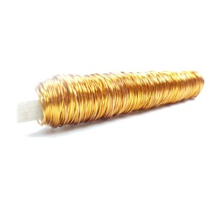 Eisenlackdraht 0,5mm - 100gr. Holzstab - Farbe / Gold