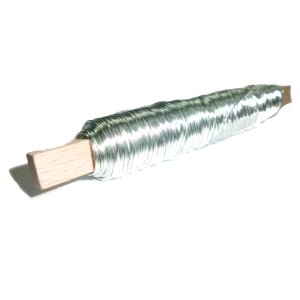 Eisenlackdraht Ø 0,5 mm - 100 Gr. auf Holzstab / Farbe - Apfelgrün
